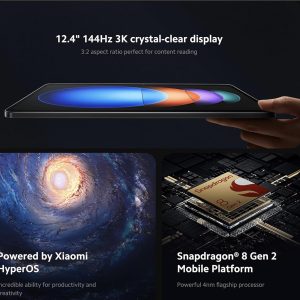 โปรโมชั่นพิเศษในร้านค้าออนไลน์：แท็บเล็ต Xiaomi รุ่น Xiaomi Pad 6S Pro 12.4 Snapdragon 8 Gen2 หน้าจอ 12.4" 3K 144Hz ระบบปฏิบัติการ Hyper OS แบตเตอรี่ 10000mAh ชาร์จเร็ว 120W Super Fast Charge แท็บเล็ตพีซี